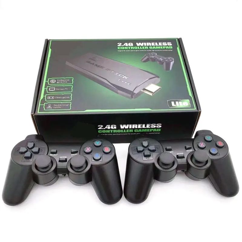 GENERICO - Game Stick 4K con 2 Controles Inalámbricos Consola de Juegos