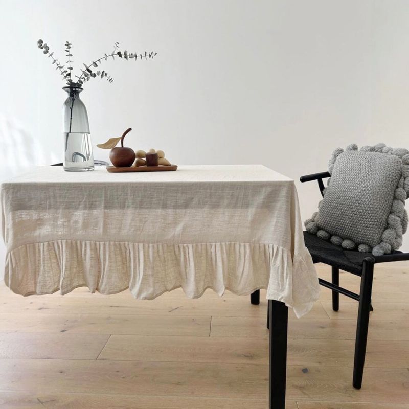 ANGELES DEL HOGAR - MANTEL DE LINO 140X220CM.
