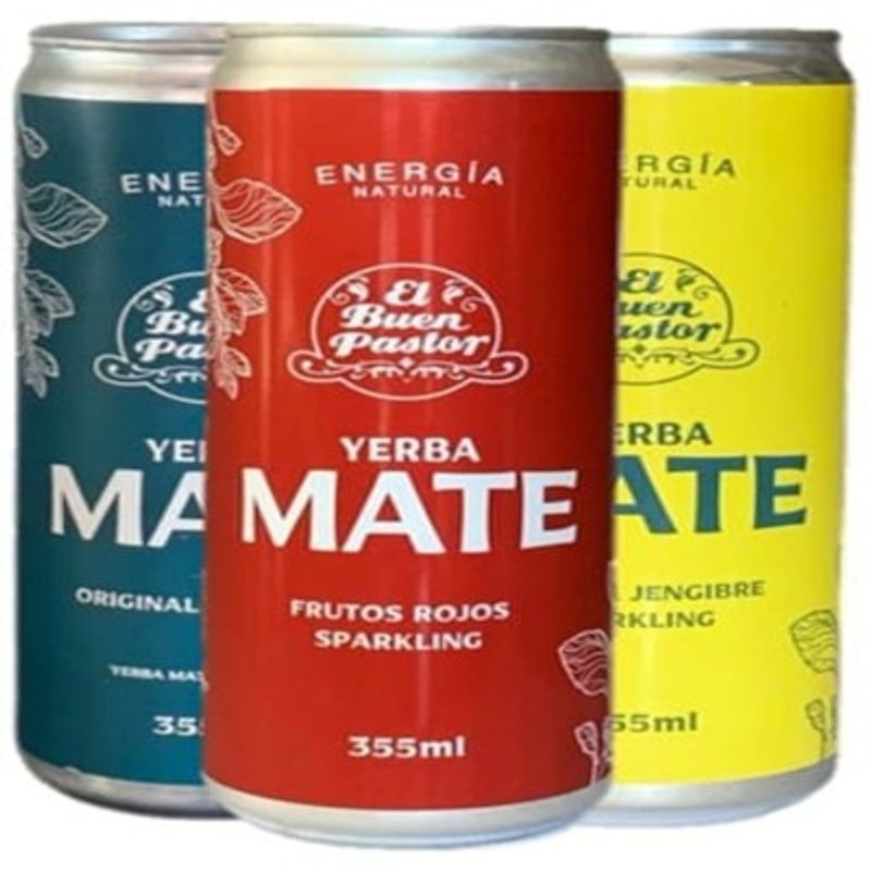 EL BUEN PASTOR - Mix Bebida Energizante Natural de Yerba Mate El Buen Pastor 355ml