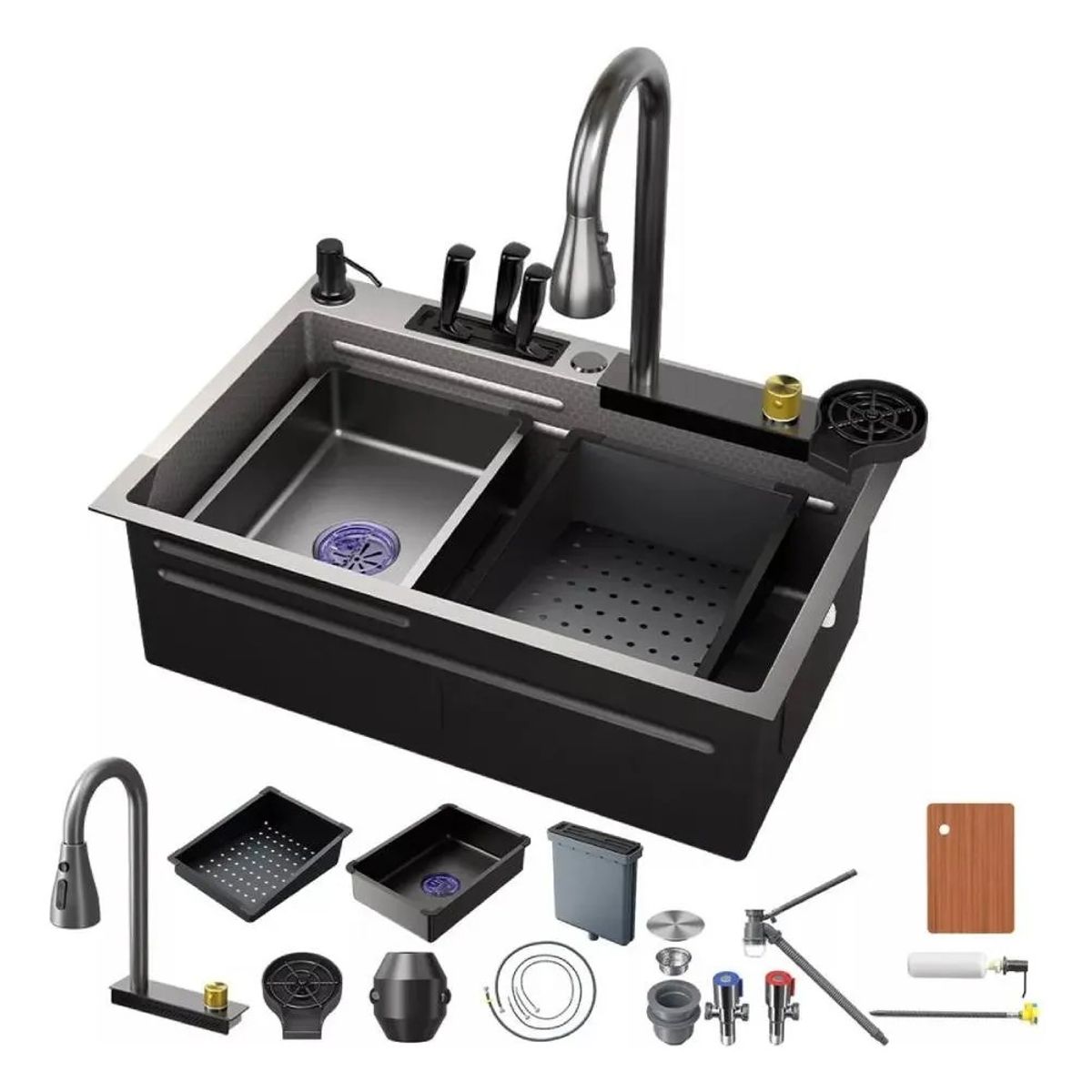 MUNDO MAGIA - Lavaplato Para Cocina Acero Inoxidable 68x45cm Empotrado 304