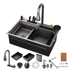 MUNDO MAGIA - Lavaplato Para Cocina Acero Inoxidable 68x45cm Empotrado 304