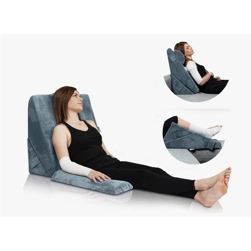 GENERICO - Almohada Cuña Cojín Espuma Viscoelástica Lumbar Cervical.