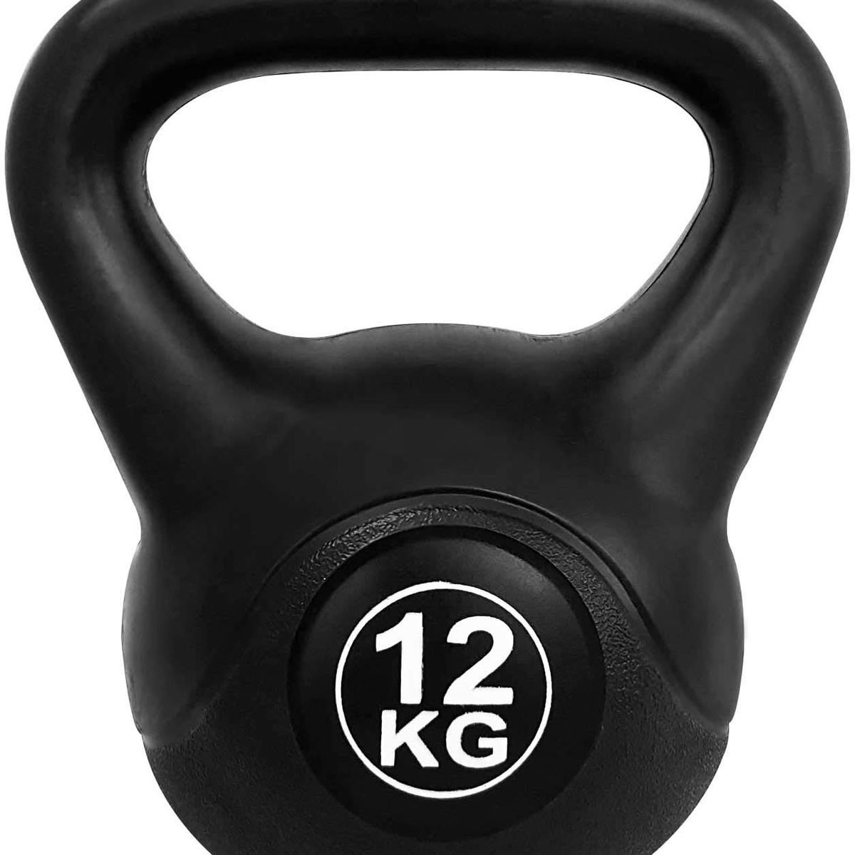 GENERICO - Pesa Rusa Kettlebell 12kg Entrenamiento  Crossfit  Fitness Color Negro