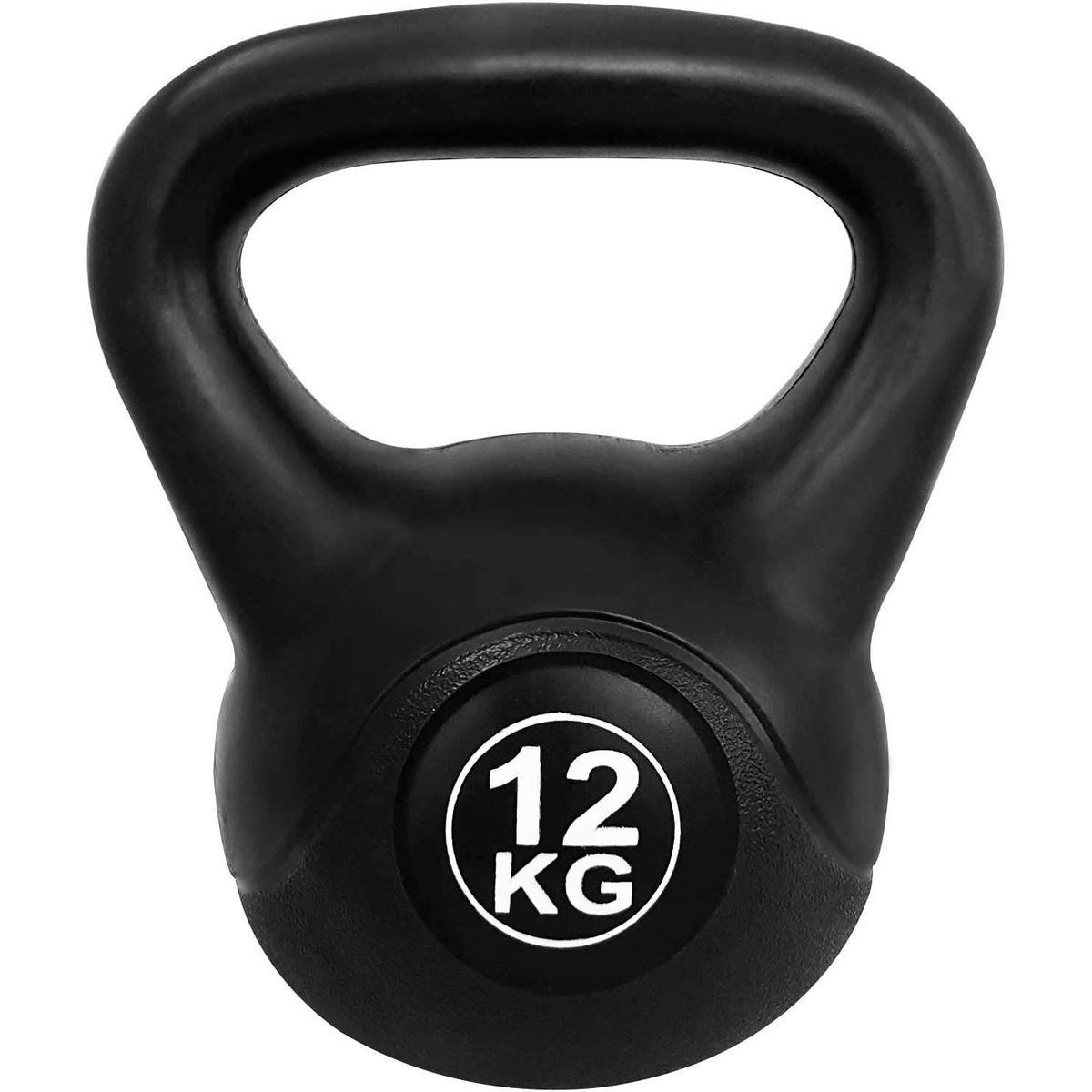 GENERICO - Pesa Rusa Kettlebell 12kg Entrenamiento  Crossfit  Fitness Color Negro