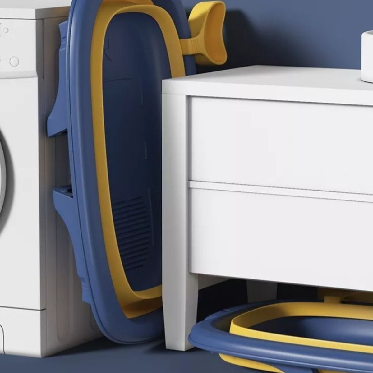 GENERICO - Tina Baño Bebe Hamaca Azul Cangrejo ALLINX.