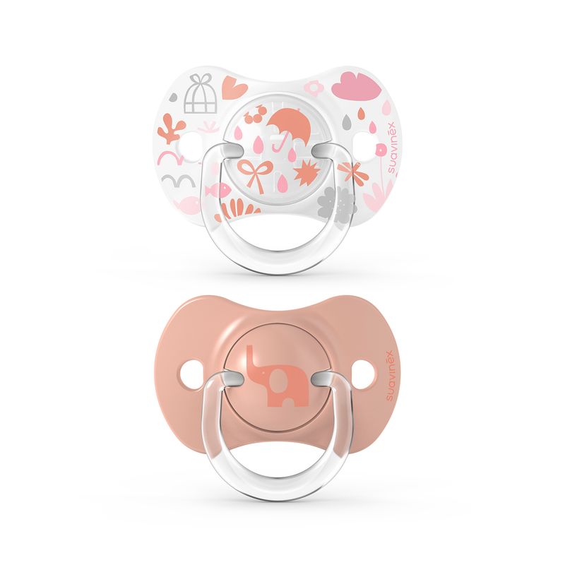 SUAVINEX - CHUPETE FISIOLOGICO SILICONA 6-18 MESES 2UN MEMORIES ROSADO