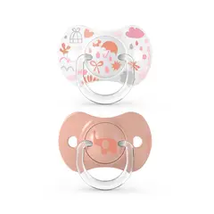 SUAVINEX - CHUPETE FISIOLOGICO SILICONA 6-18 MESES 2UN MEMORIES ROSADO