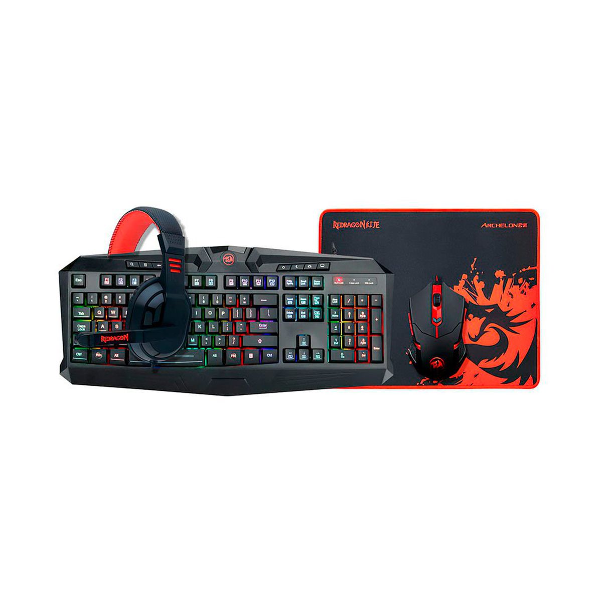 REDRAGON - Kit Gamer Redragon Teclado + Audífonos + Mouse S101-BA.