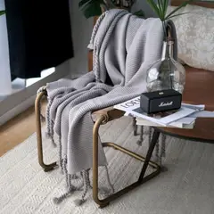 ANGELES DEL HOGAR - MANTA DE SOFA MINIMALISTA ESTILO BOHO CHIC 130X220.