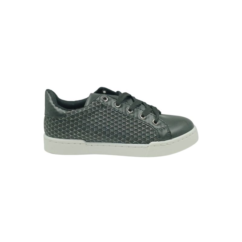 HERIEL - Zapatilla Negra Ecocuero Mujer