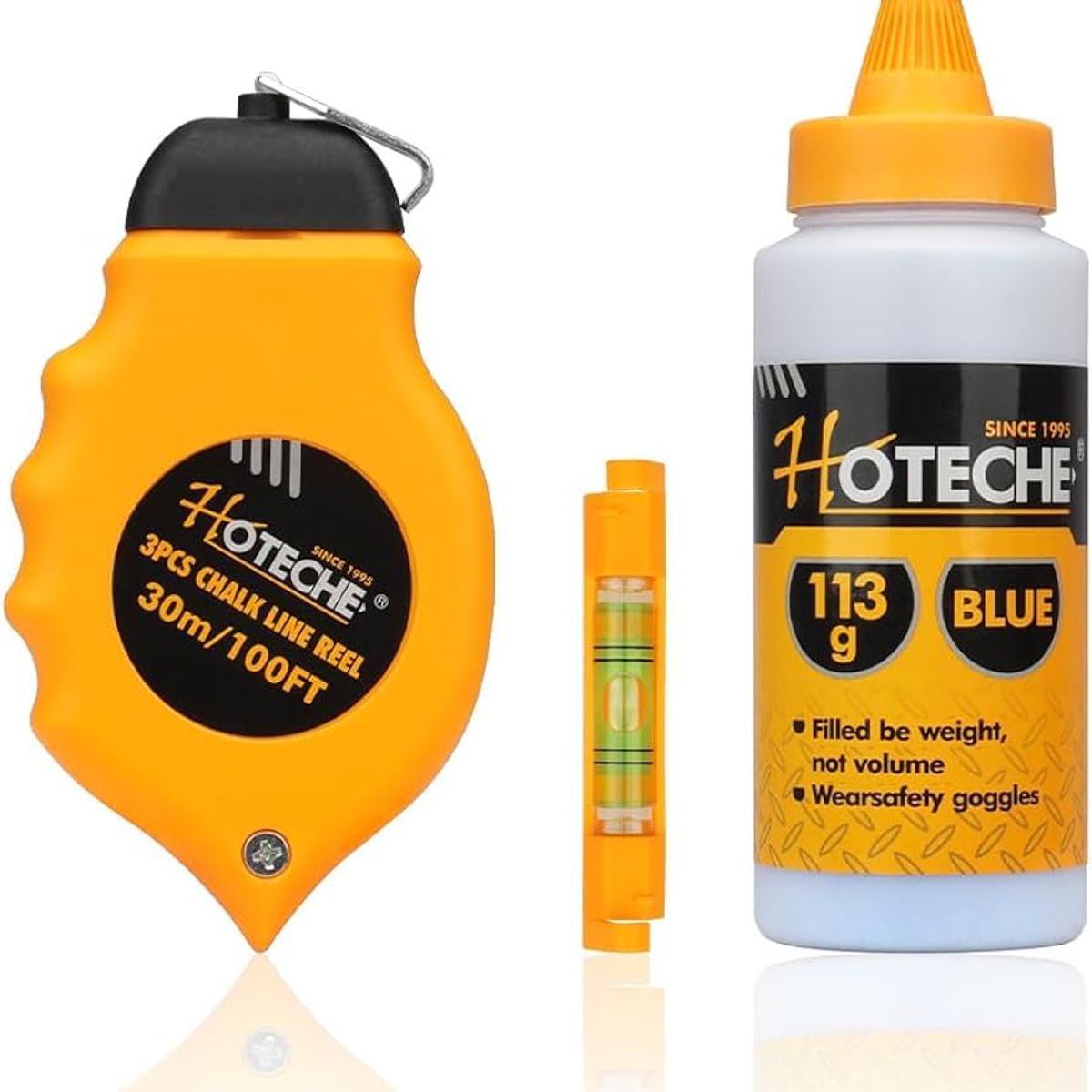 HOTECHE - Set 3 piezas de tizador con tiza y nivel