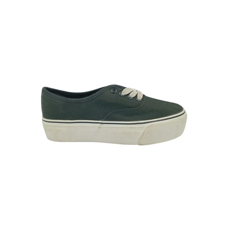 HERIEL - Zapatilla Negra Textil Mujer
