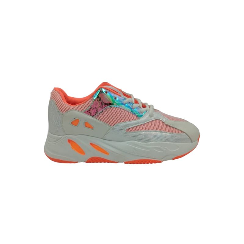 HERIEL - Zapatilla Naranja Neón Mujer.