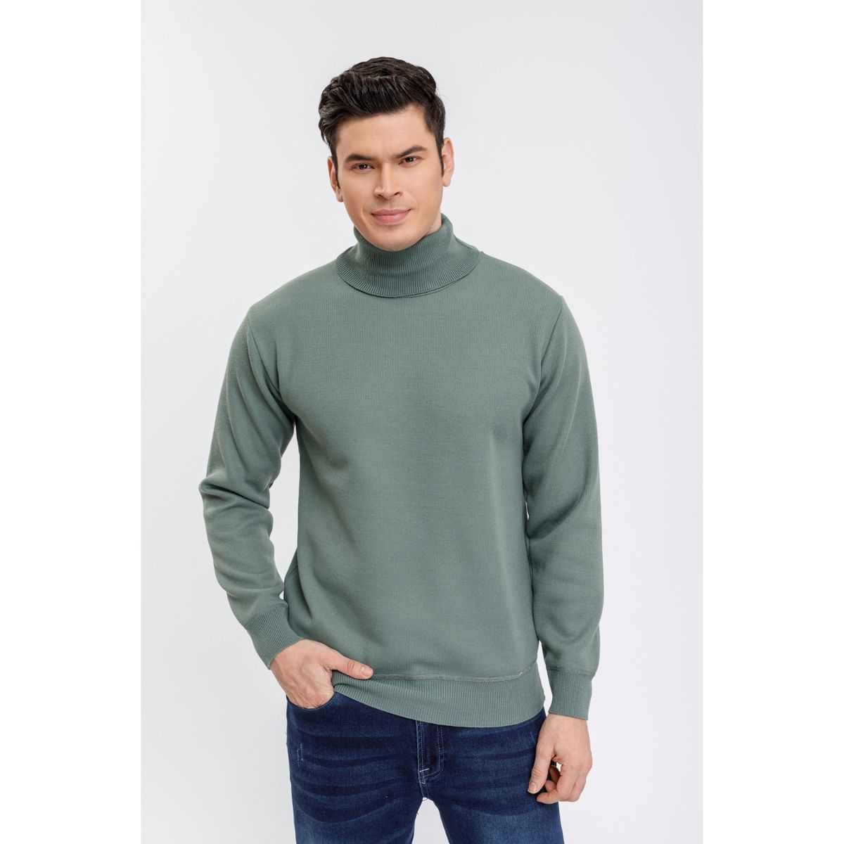 LIKE SHOP - Sweater Tejido Frisado Hombre Cuello Subido Excelente Calidad 7191