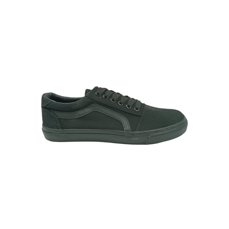 HERIEL - Zapatilla Negra Textil Mujer.