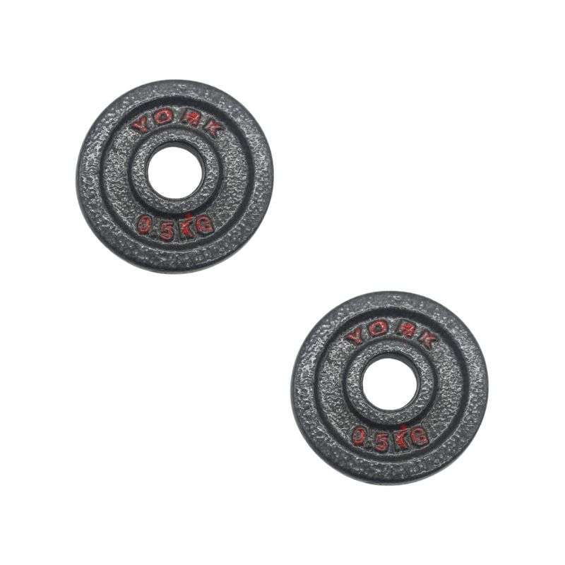 GENERICO - Pack 2 Discos Para Barra Mancuernas O Barra 0.5 Kg Acero