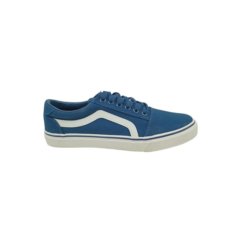 HERIEL - Zapatilla Azul Lona Baja.