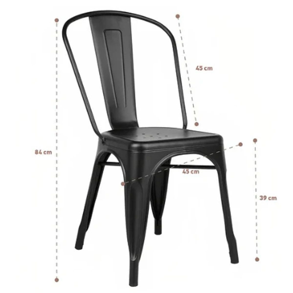 GENERICO - Silla Tolix Réplica Negro