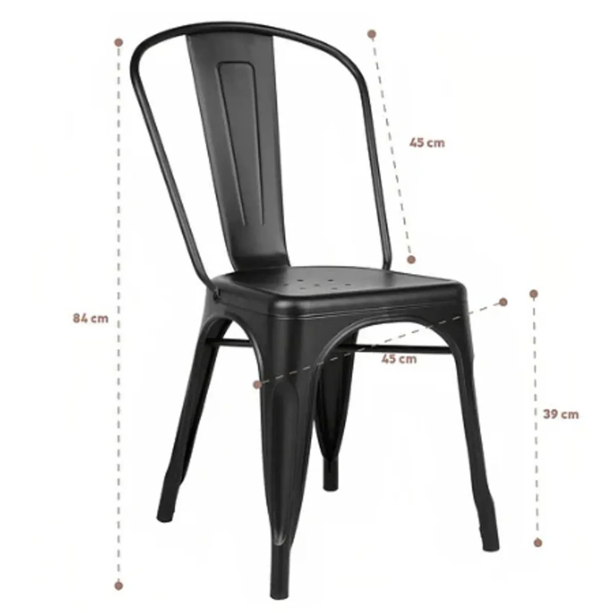 GENERICO - Silla Tolix Réplica Negro