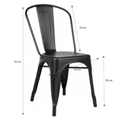 GENERICO - Silla Tolix Réplica Negro