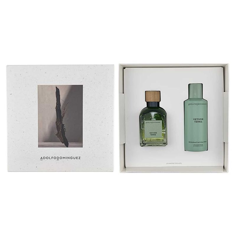 ADOLFO DOMINGUEZ - ADOLFO DOMINGUEZ VETIVER TERRA HOMBRE ESTUCHE 120ML+DESODORANTE 150ML