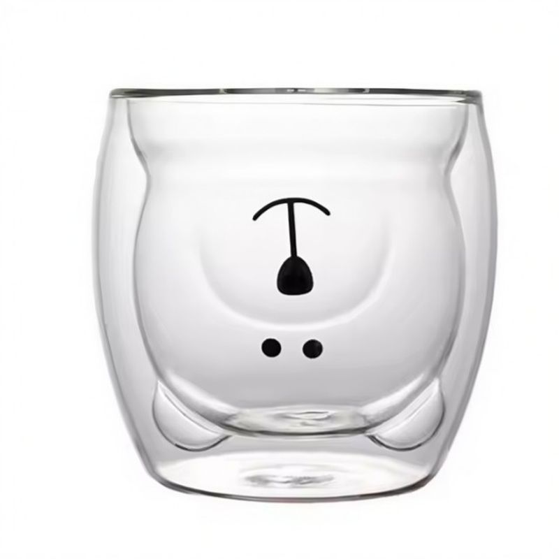 TODOK - Taza De Cristal Doble Pared Con Estampado 300ml T-00052