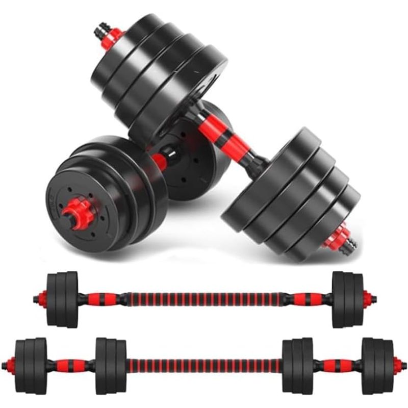 GENERICO - Set De Mancuernas Unibles De 30kg Con Barra De Extensión