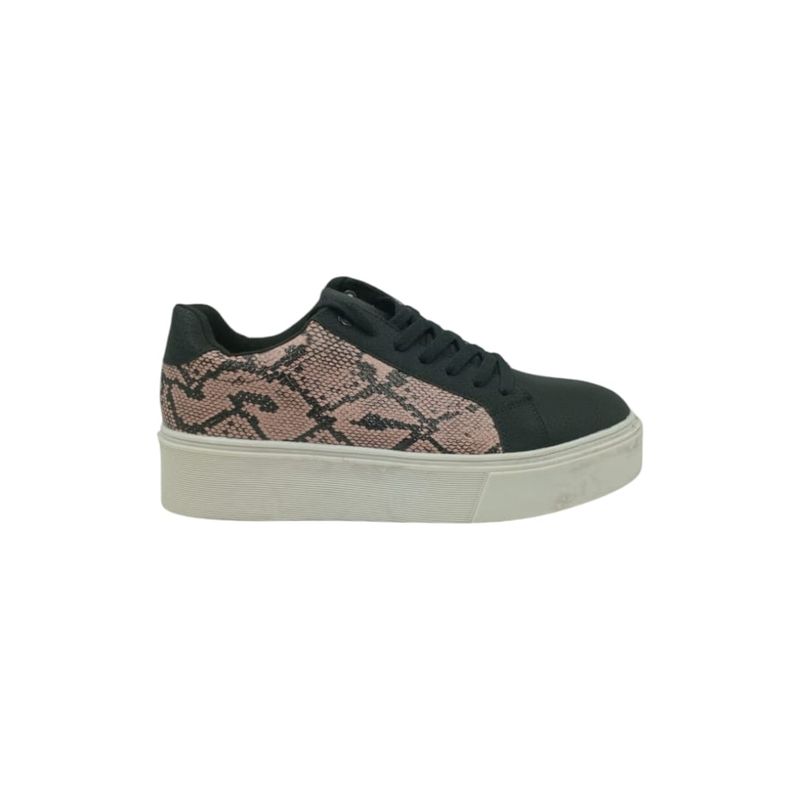HERIEL - Zapatilla Negra Print Mujer.