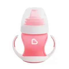 MUNCHKIN - Vaso antiderrames con asas 118ml rosa