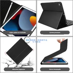 GENERICO - FUNDA PURPURA CON TECLADO MAGNETICO PARA IPAD PRO 10.5