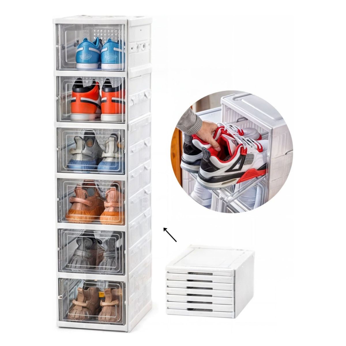 GENERICO - Organizador De Zapatos 6 Niveles Plegable Caja Organizadoras