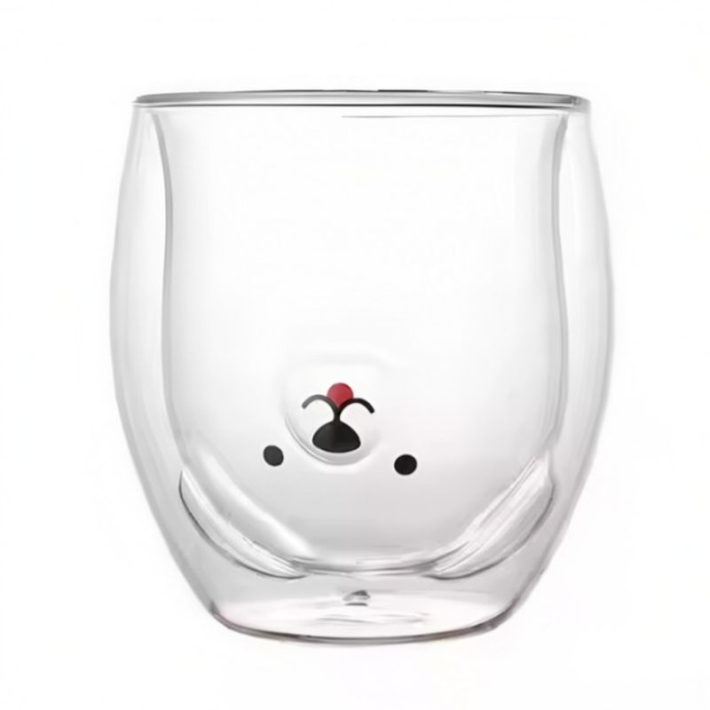 TODOK - Taza De Cristal Doble Pared Con Estampado 300ml T-00053