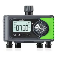 MUNDO MAGIA - Programador Riego Automatico 4 Zonas Con Pantalla Digital