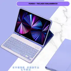 GENERICO - FUNDA PURPURA CON TECLADO MAGNETICO PARA IPAD AIR 3RD