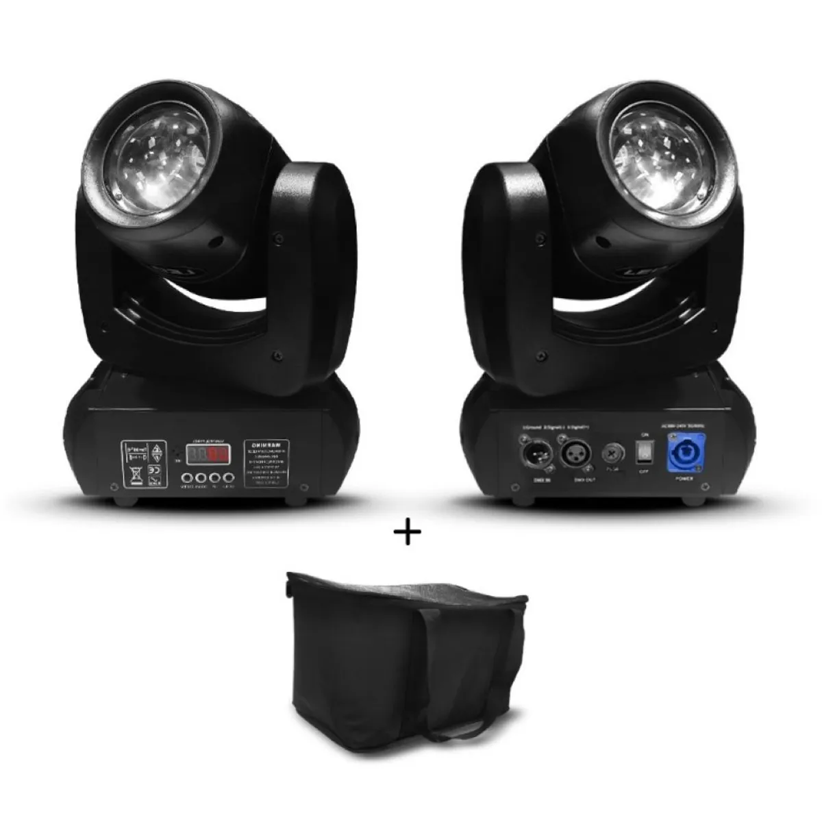 GENERICO - 2 Cabezas Moviles De 100 Watts + Bolso De Regalo Supersonic Mini 1002