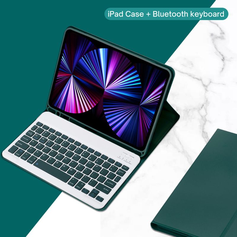 GENERICO - FUNDA VERDE CON TECLADO MAGNETICO PARA IPAD AIR 3RD