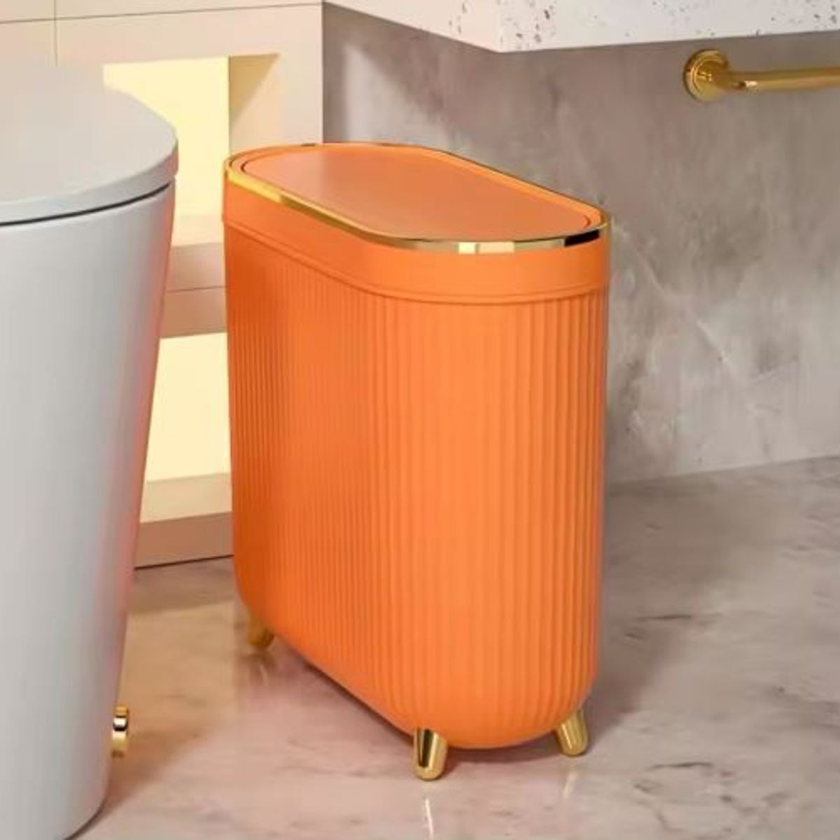 GENERICO - Basurero Papelero Moderno y Elegante Naranja.