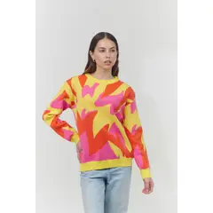 GUINDA - Sweater de colores fuertes Crystal