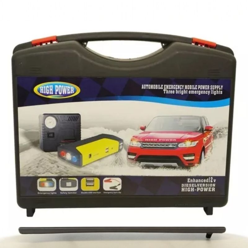 ANGELES DEL HOGAR - PARTIDOR CARGADOR POWERBANK BATERIA AUTO + INFLADOR DE RUEDA