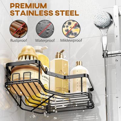 Imagen 2 del producto Organizador Esquinero De Ducha Organizador Combo Negro