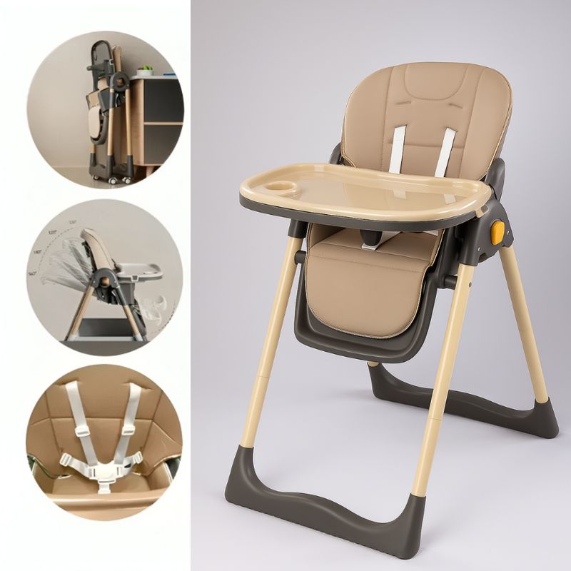 GENERICO - Silla De Comer Reclinable Plegable Baby Café