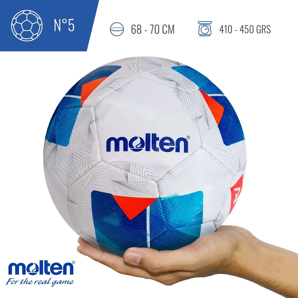 MOLTEN - Balon Futbol Pelota N° 5 Molten Vantaggio 1000 Anfp 2025