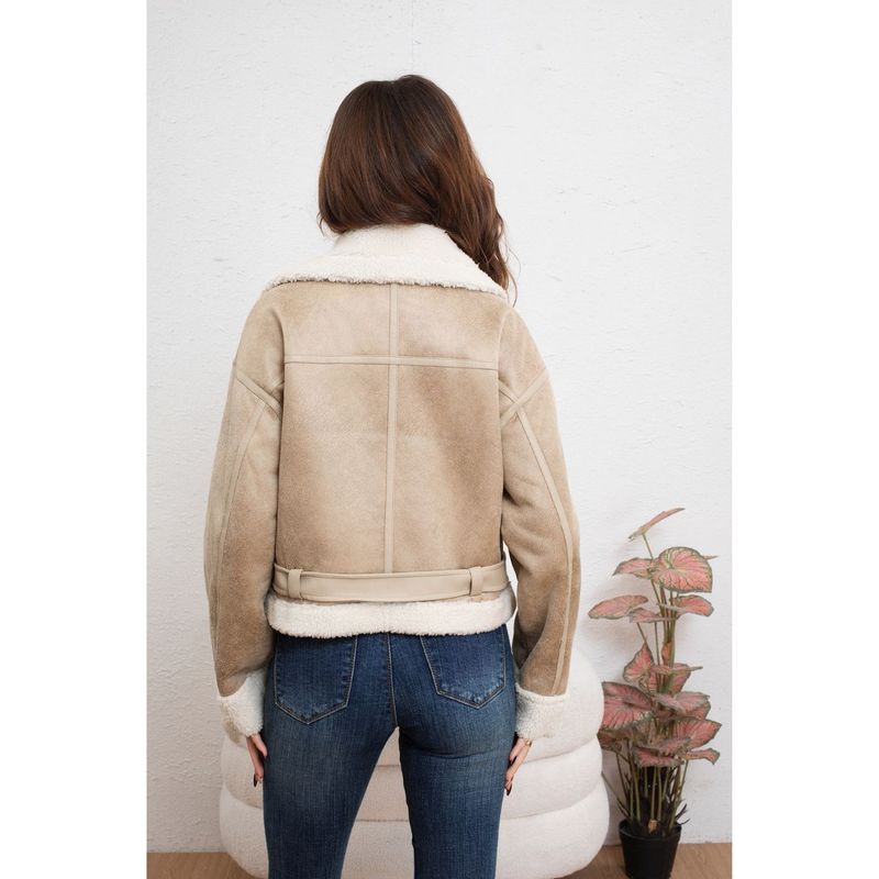 MPROPIA - Chaqueta Corta Aviadora Mujer Forro Interior Chiporro Full Moda 7042