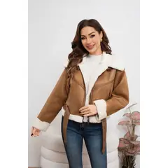 MPROPIA - Chaqueta Corta Aviadora Mujer Forro Interior Chiporro Full Moda 7042