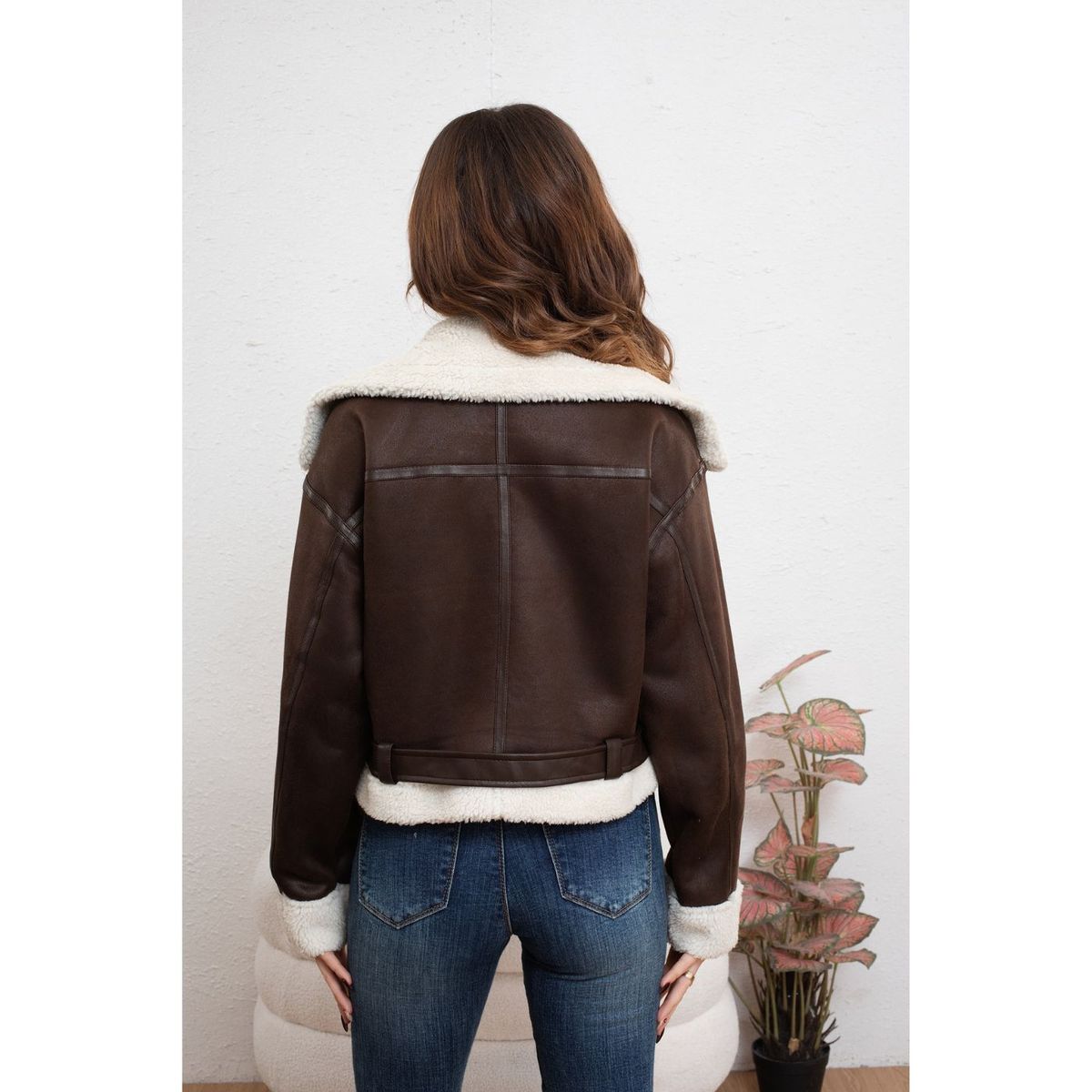 LIKE SHOP - Chaqueta Corta Aviadora Mujer Forro Interior Chiporro Full Moda 7042