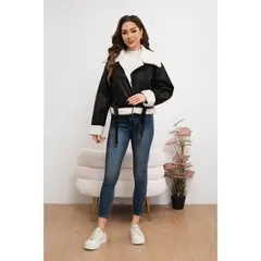 MPROPIA - Chaqueta Corta Aviadora Mujer Forro Interior Chiporro Full Moda 7042