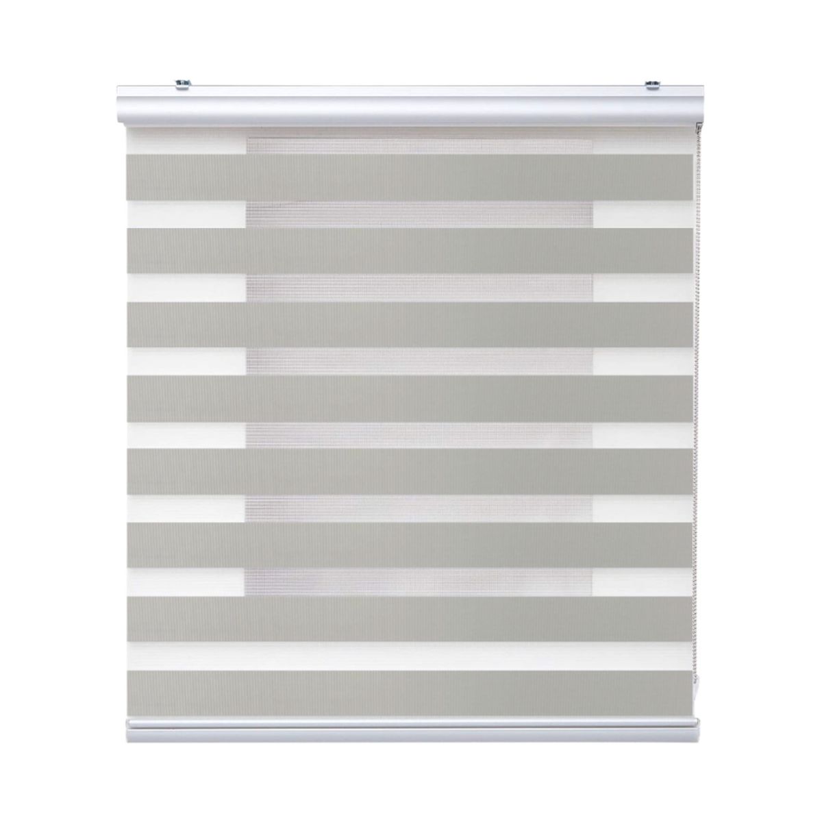 GENERICO - Cortina Roller Duo Zebra Dia Y Noche 60x200cm Gris