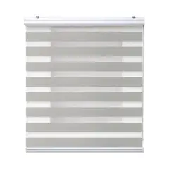 GENERICO - Cortina Roller Duo Zebra Dia Y Noche 60x200cm Gris