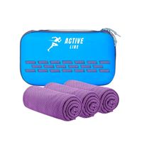 Toalla Fria Microfibra Set 100x30 Ejercicio +estuche