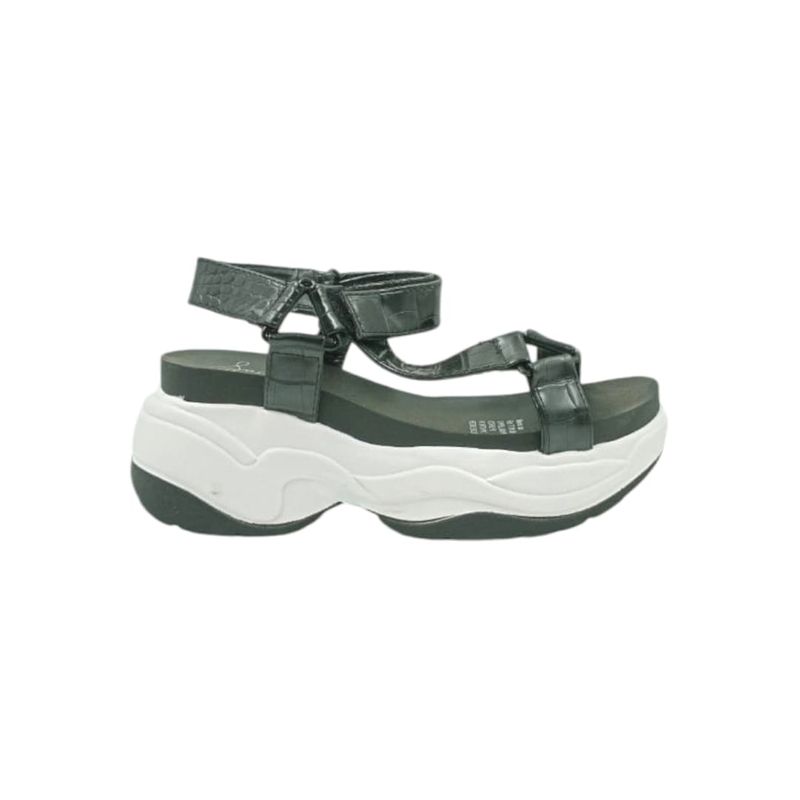 HERIEL - Sandalia Negra Plataforma Mujer